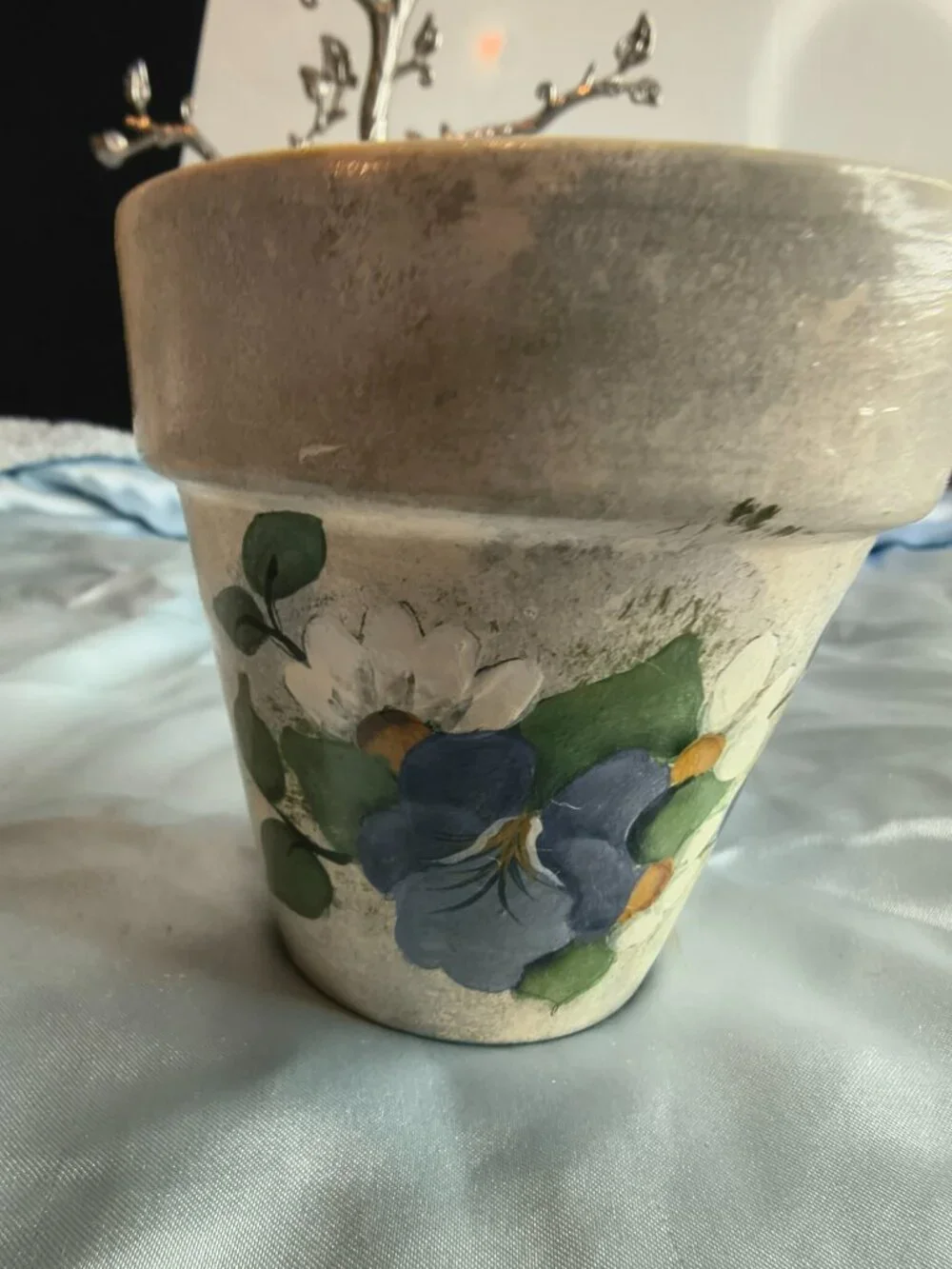 Hand Painted Art Pottery Planter